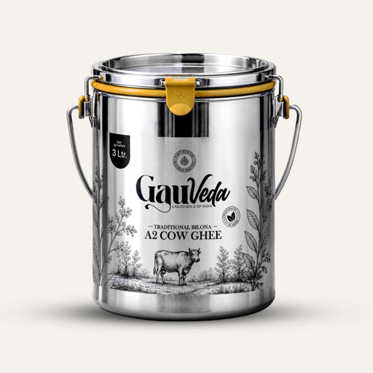 Gauveda A2 Bilona cow ghee 3 litre pack
