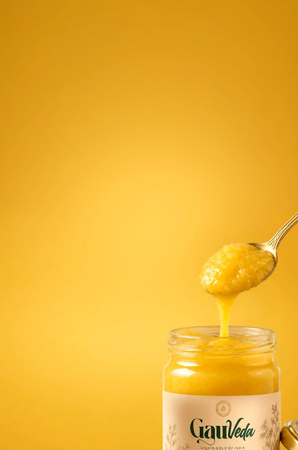 Gauveda A2 Bilona cow ghee jar